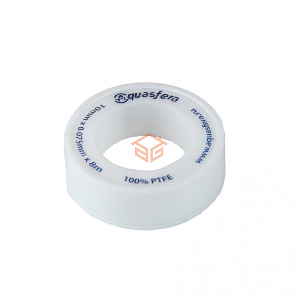 Лента ФУМ PTFE 6020 10ммх0,075ммх8м катушка среда: вода Aquasfera