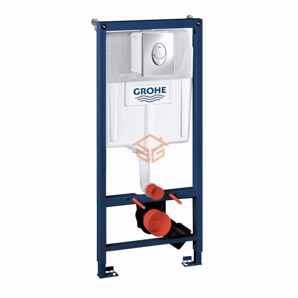 Инсталляция Rapid SL для подвесного унитаза с кнопкой смыва хром Skate Air Grohe