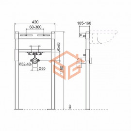 Инсталляция ECO для умывальника OLI 11376