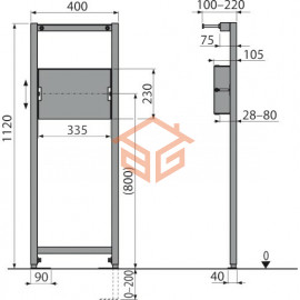 Инсталляция для смесителя Alca Plast A104PB/1120