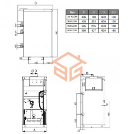 Котел напольный газовый 35 кВт Медведь 40 KLOM Protherm 0010005726