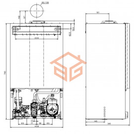 Котел настенный газовый 28 кВт двухконтурный CGG-3K-28 Wolf 8615711
