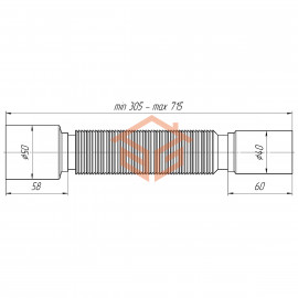 Гофра 40х50 L=305-715мм АНИ Пласт К405